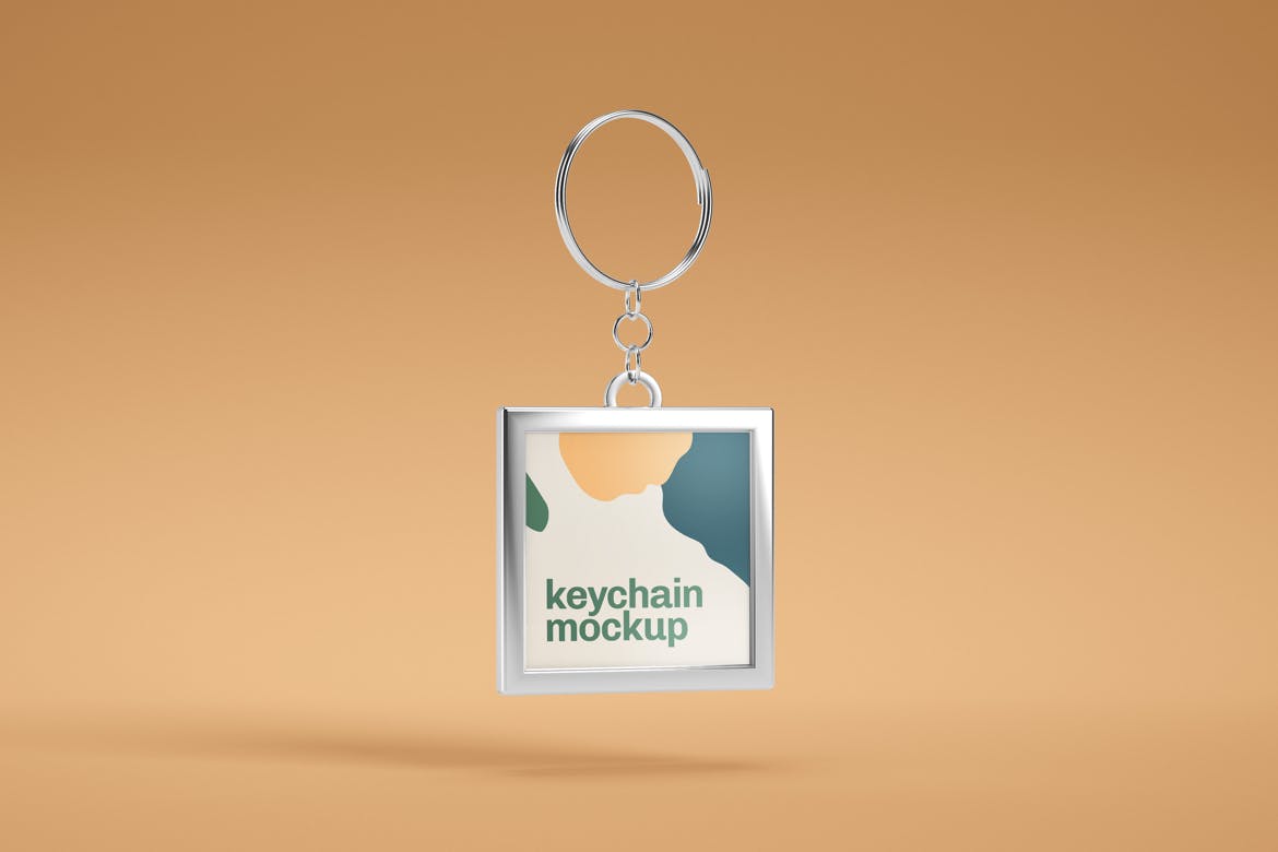 标签设计钥匙扣样机集 Keychain Mockup Set设计素材模板