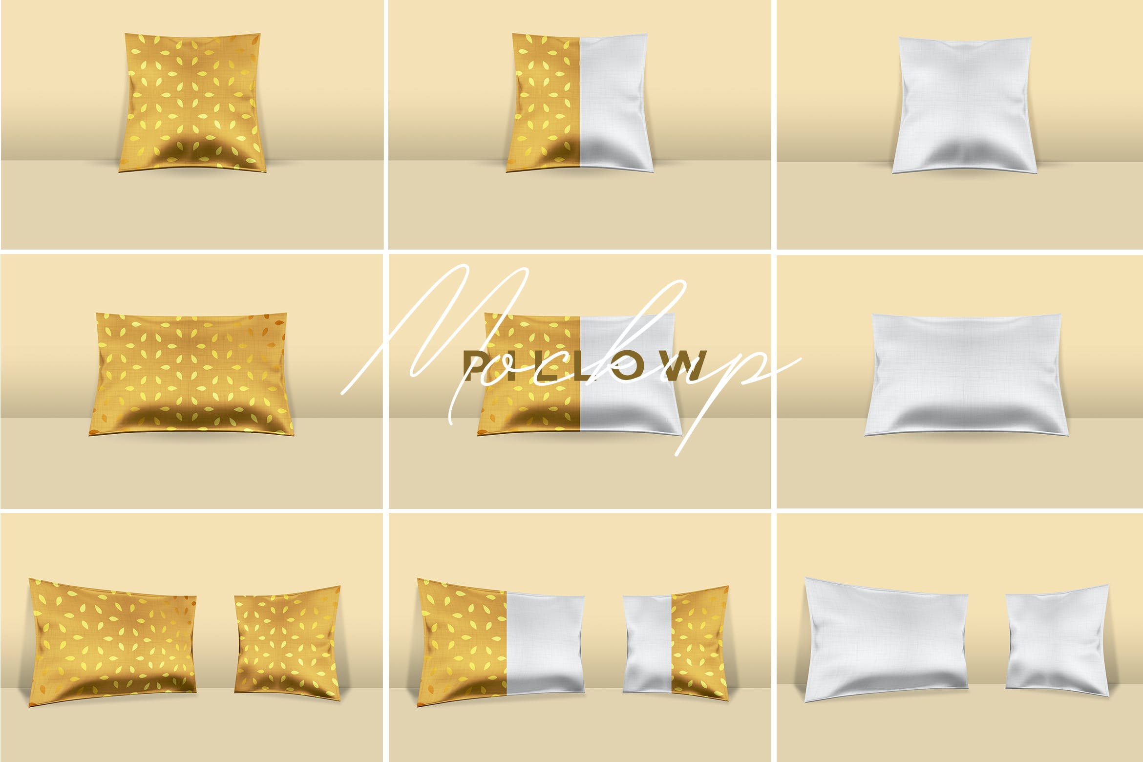 金色高级质感枕头图案设计样机 Premium Pillow Mockup Pro设计素材模板