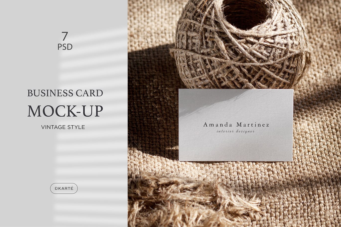 复古优雅风格背景企业名片设计展示样机 Business Card Mock-Up设计素材模板