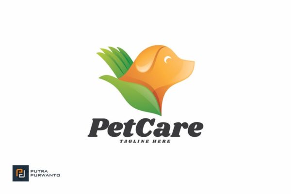 护理品牌宠物Logo徽标设计模板 Pet Care – Logo Template
