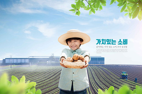 有机绿色农产品销售推广海报设计素材