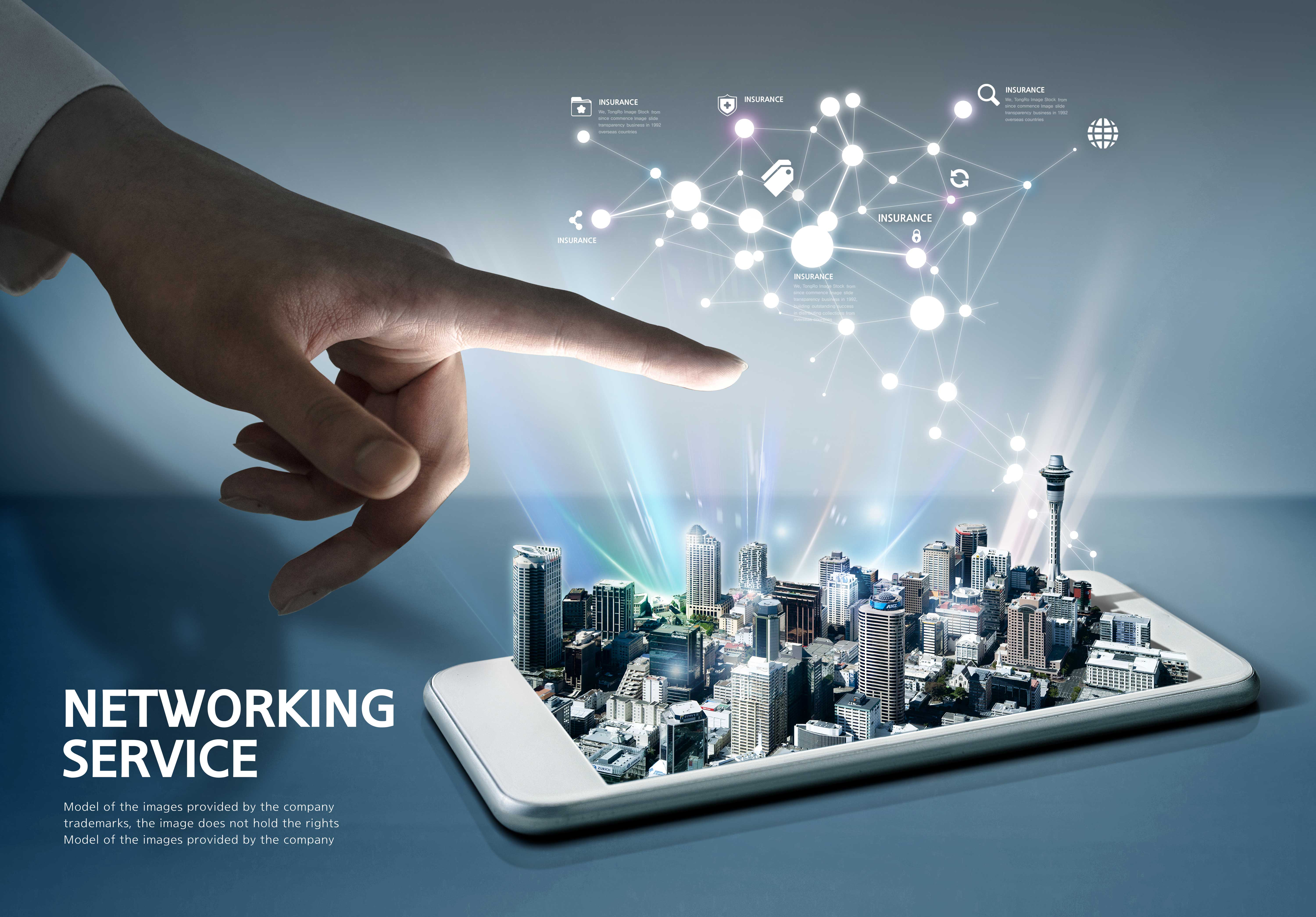 城市科技网络服务主题图形psd素材设计素材模板