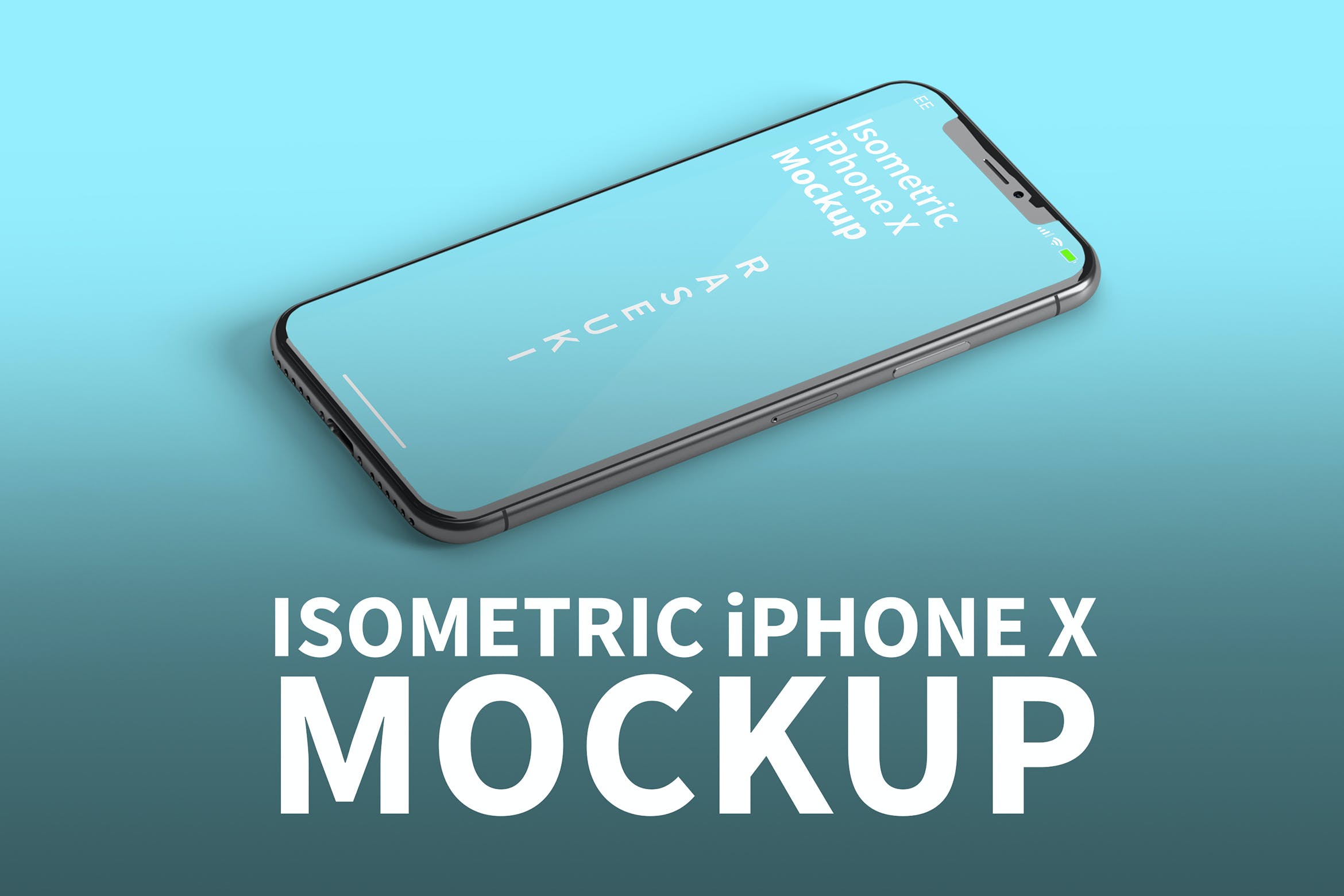 手机iPhone屏幕效果图样机 Isometic iPhone Mockup设计素材模板