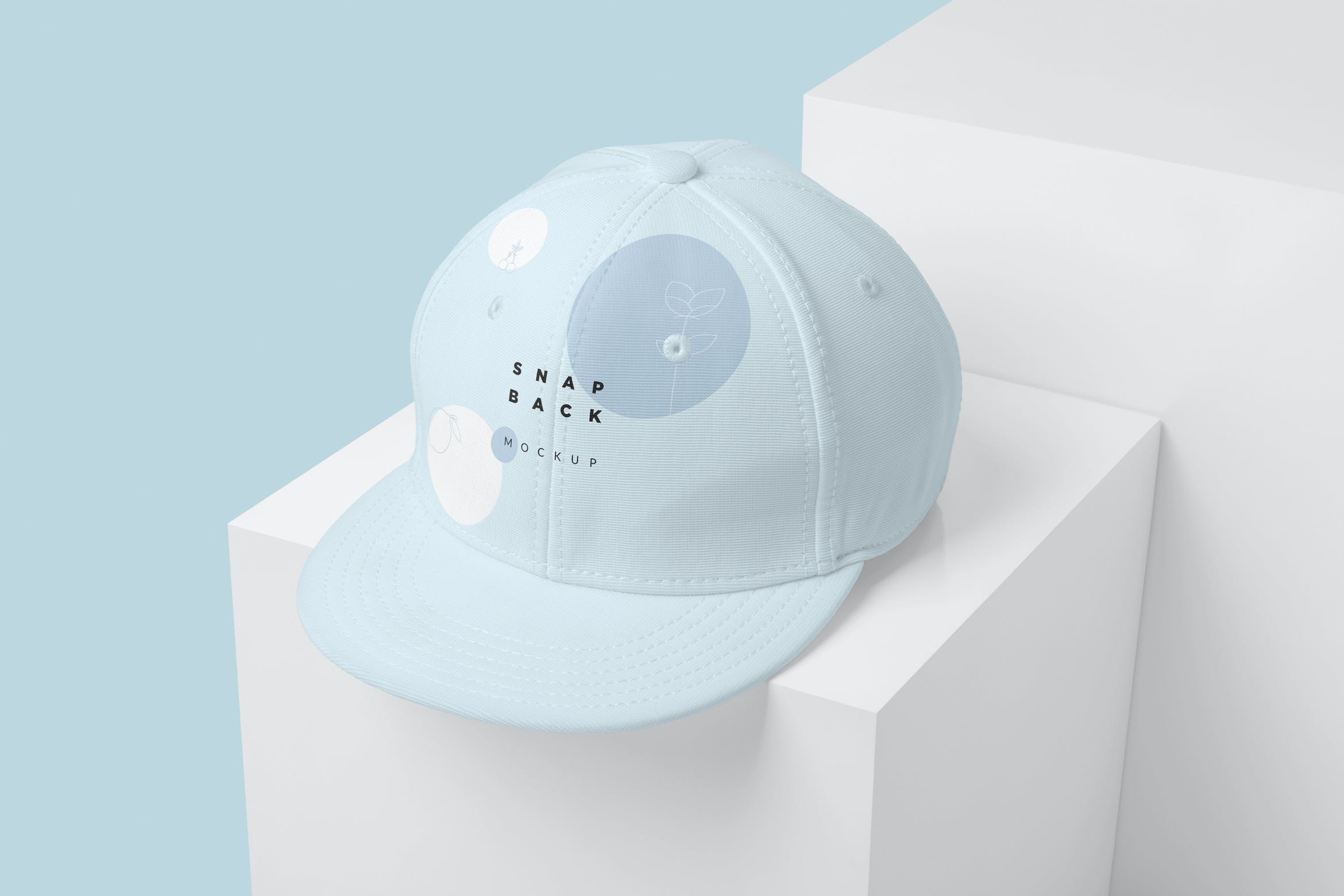 时尚的棒球帽设计图案效果图样机模板 Stylish Snapback Mockups设计素材模板