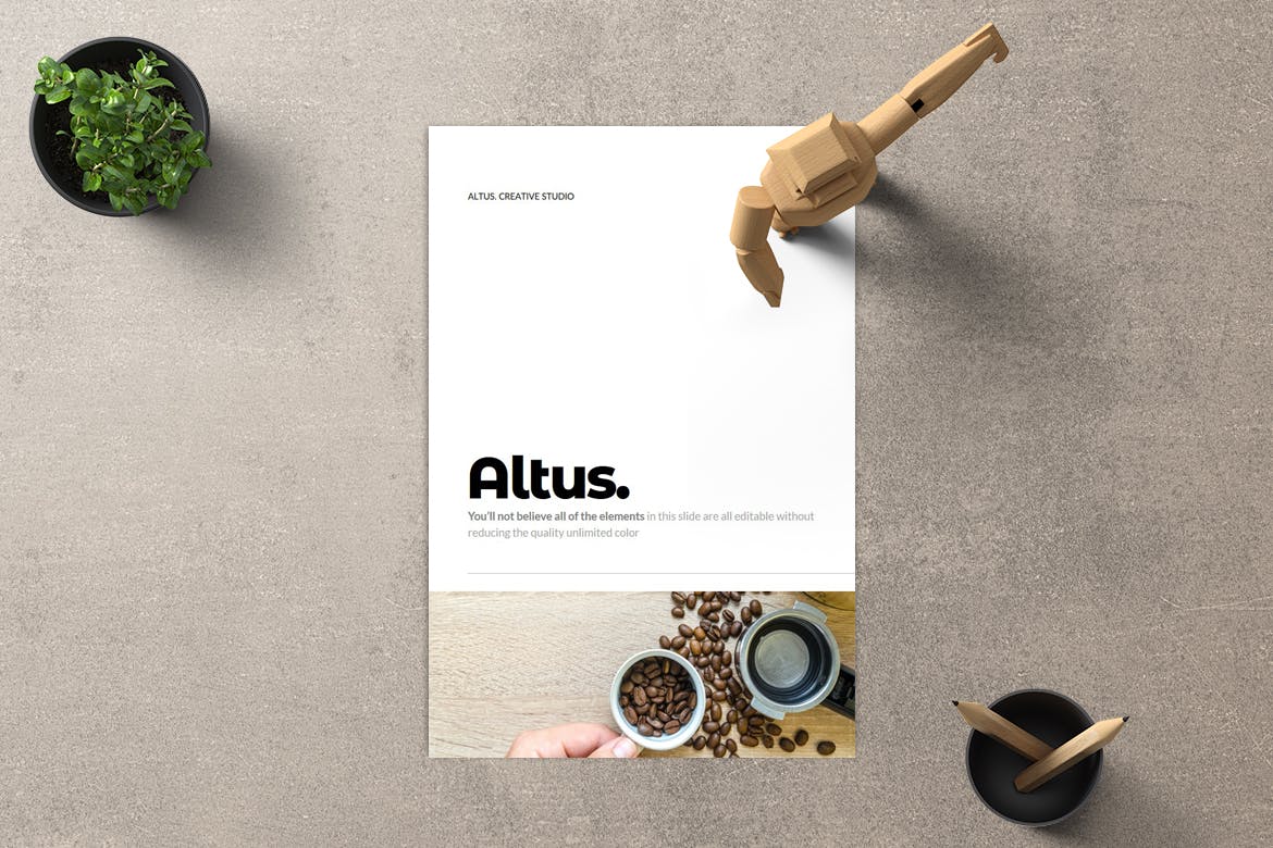 PowerPoint电子商务产品推广演示模板 Altus – A4 Powerpoint Template设计素材模板