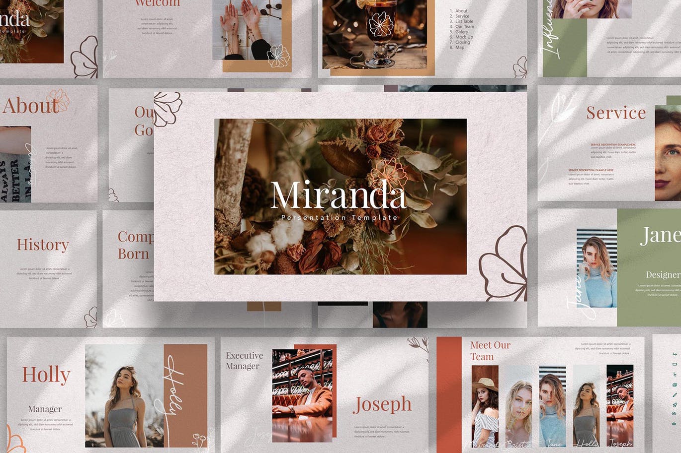 摄影工作室宣传业务Powerpoint模板下载 Miranda – Powerpoint Template设计素材模板