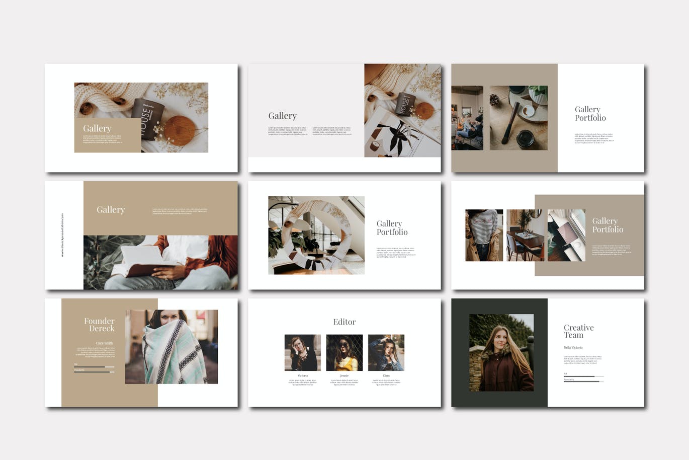 简约现代创意Powerpoint模板下载 Dereck – Powerpoint Template设计素材模板