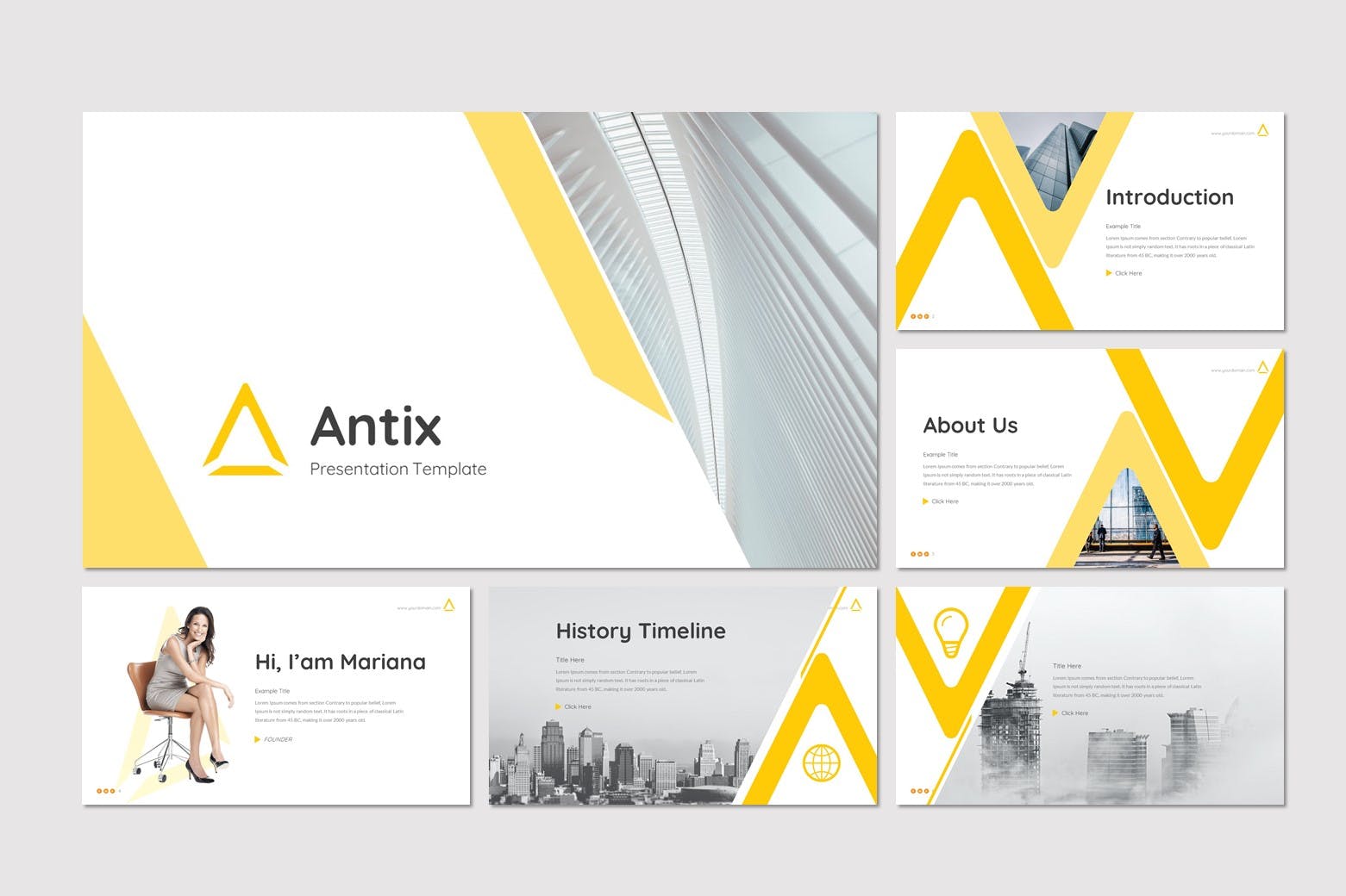 极简商务风格部门年度总结PPT幻灯片模板 Antix – Business Powerpoint Template设计素材模板