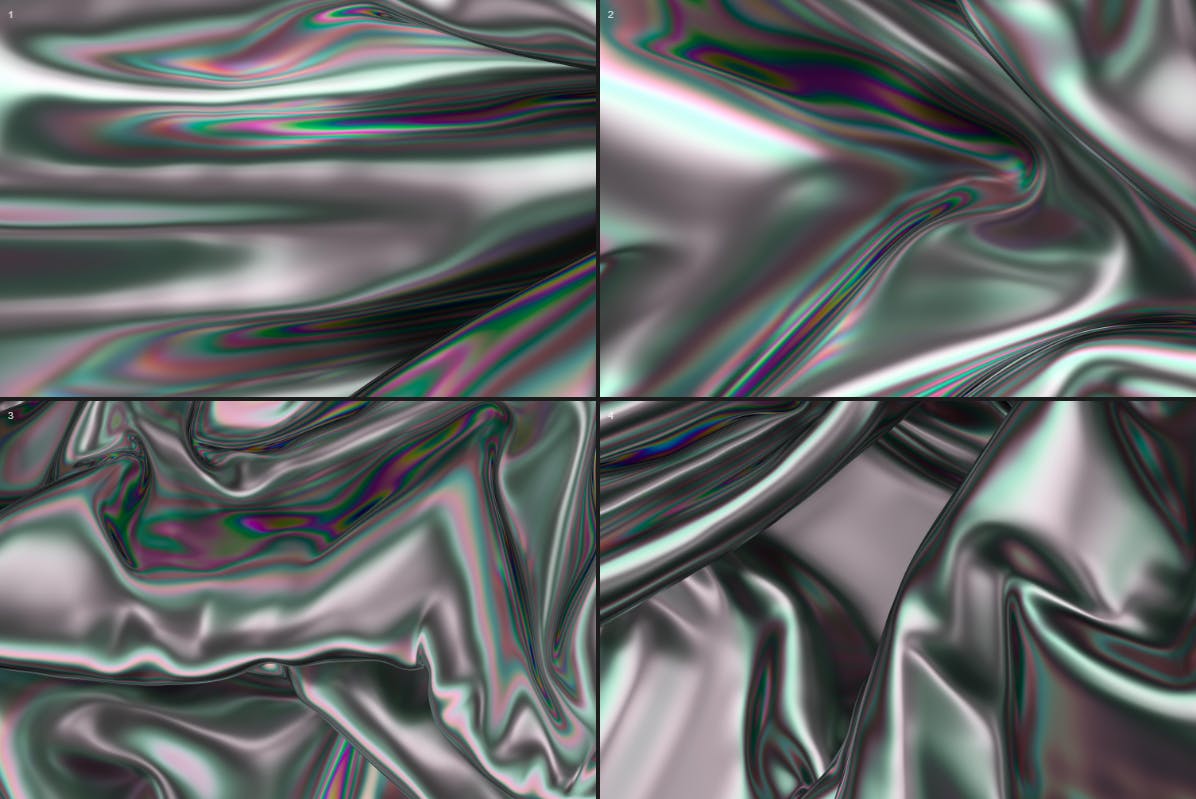 高清抽象彩虹色背景图素材 Iridescent Abstract Backgrounds设计素材模板