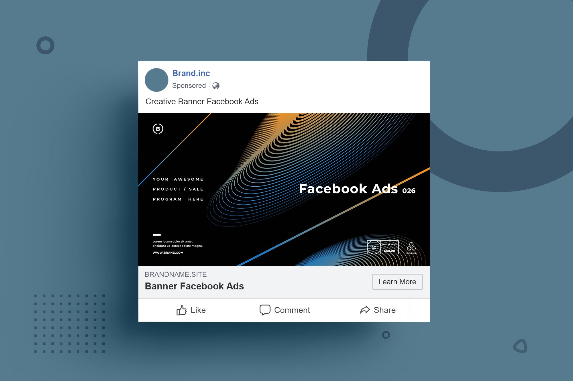 社交广告Facebook设计模板v3.26 SRTP – Facebook Ad v3.26设计素材模板