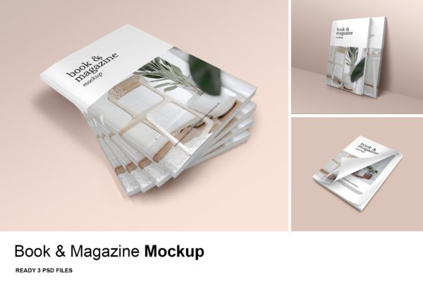 杂志书刊设计样机模板v2 Book & Magazine – Mockup Vol. 2