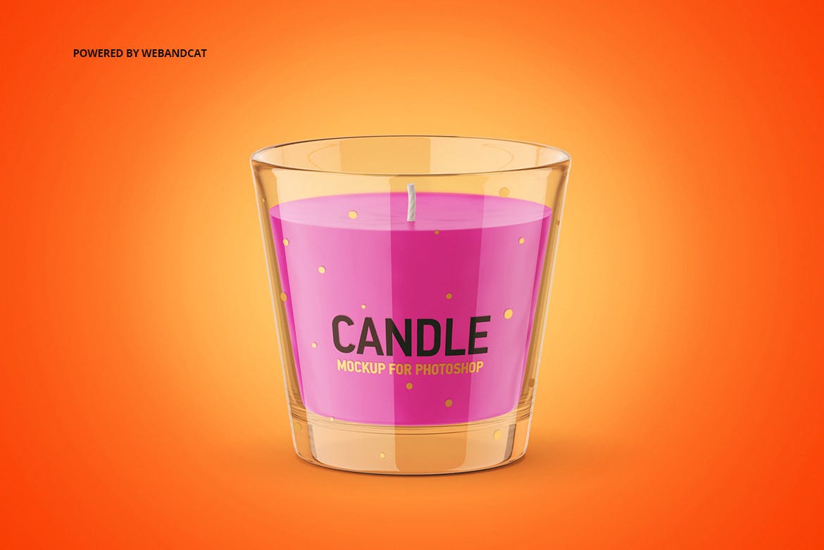 包装外观设计玻璃蜡烛样机模板v2 Candle Mockup 2设计素材模板