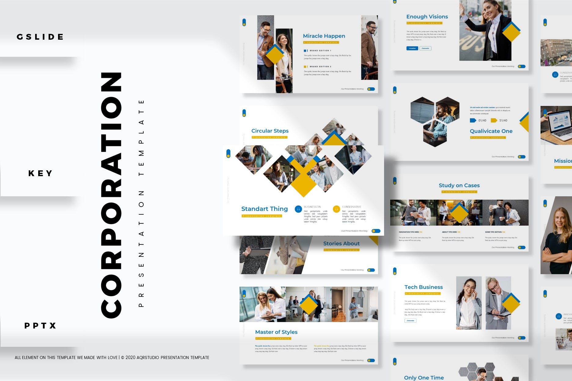 模板合集多功能演示PowerPoint Corporation – Presentation Template设计素材模板