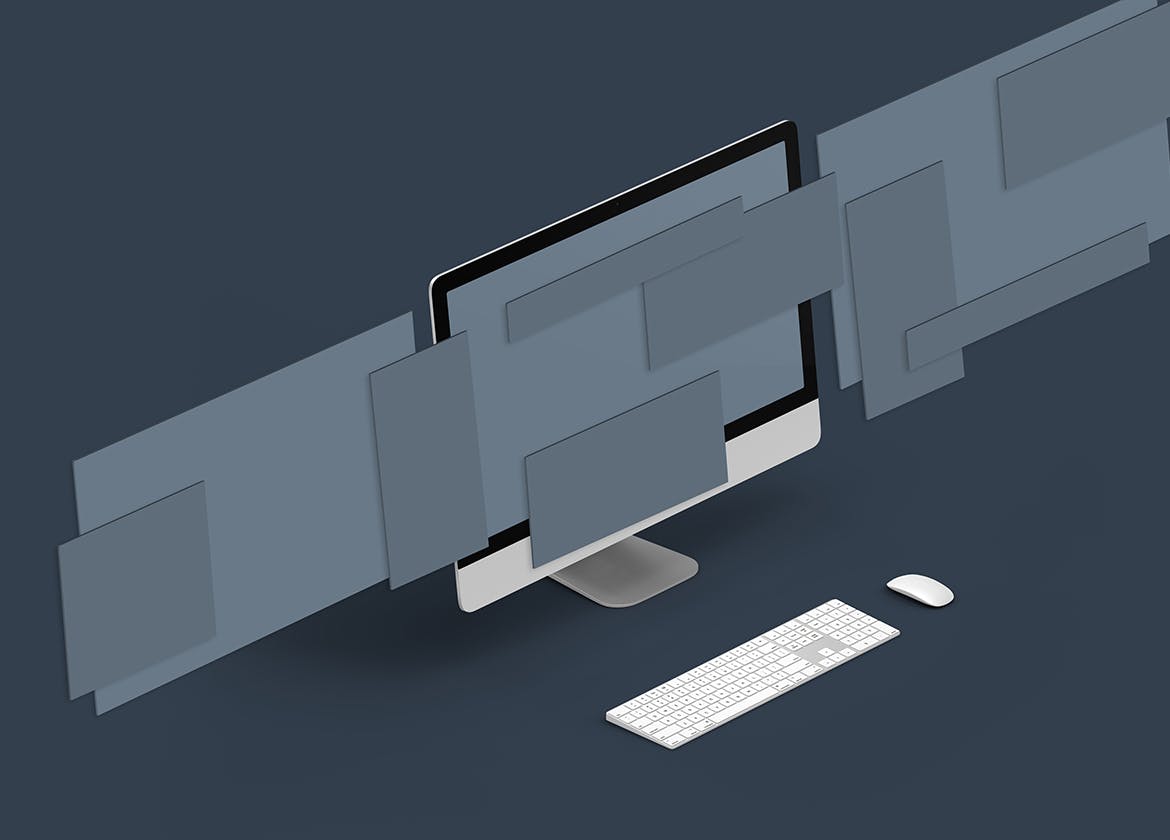 设计网页展示样机模板4.0 Isometric Website Mockup 4.0设计素材模板