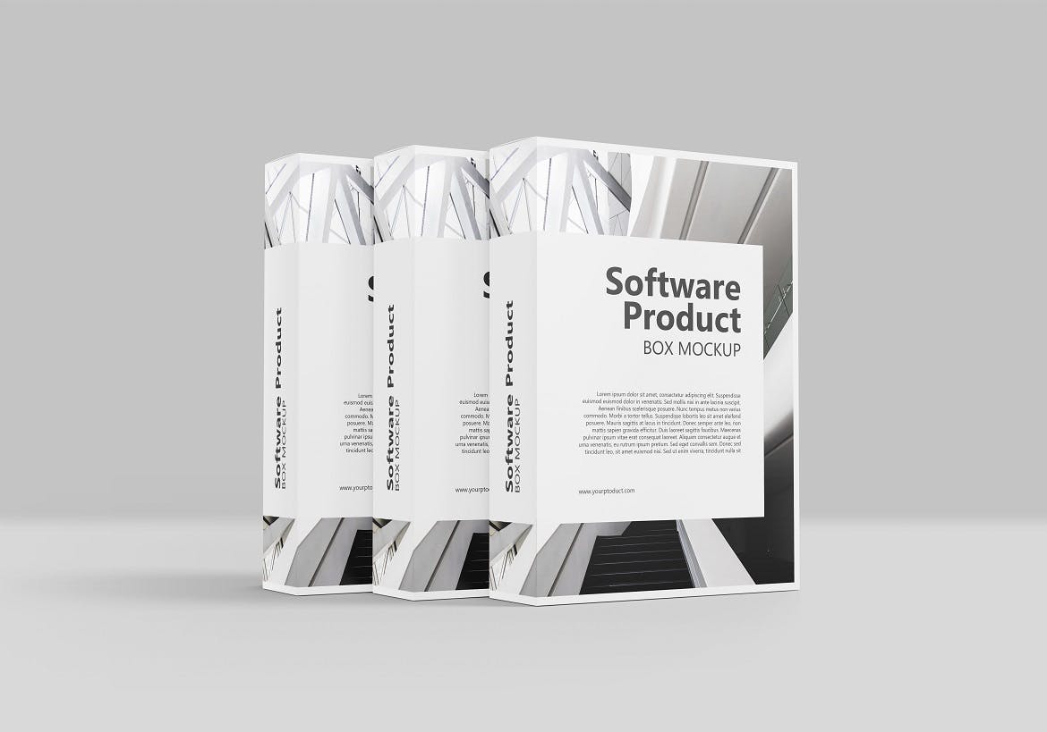 电脑软件产品设计盒子样机模板v2 Software product Box – Mockup Vol. 2设计素材模板