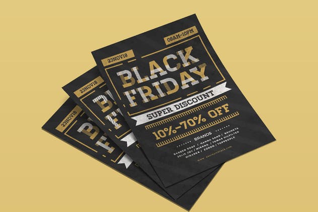 狂欢购物节促销宣传单设计模板 Black Friday Flyer设计素材模板