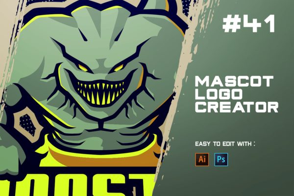 电子竞技Logo怪物设计模板 MONSTER – E-Sports Logo Creator