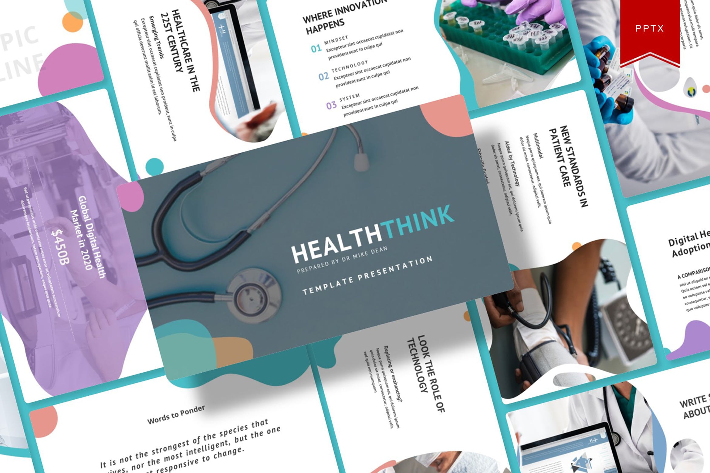 Powerpoint幻灯片模板健康医疗服务主题 Healththink – Powerpoint Template设计素材模板