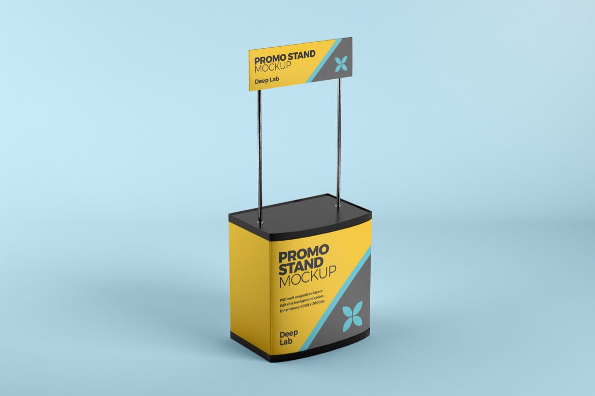 促销台广告食品摊位设计样机集 Promo Stand Mockup Set设计素材模板