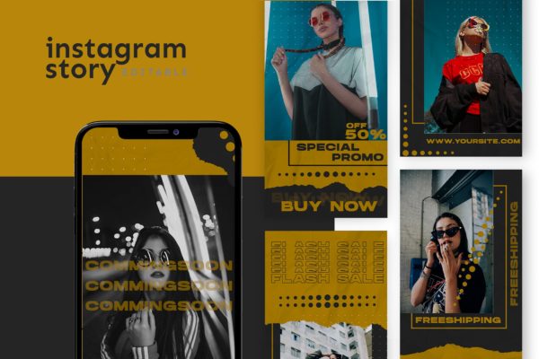 Instagram故事贴图时尚服装促销模板素材 Instagram Story Template