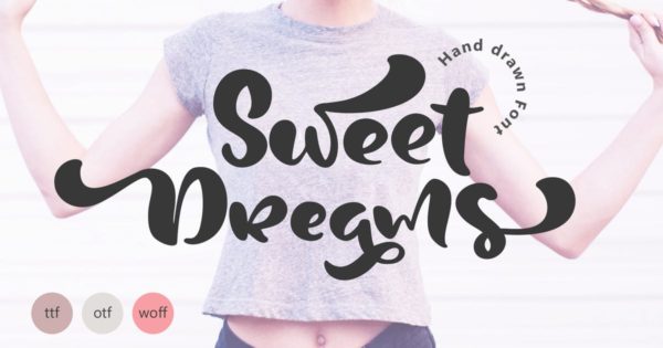 花式粗体英文脚本字体素材 Sweet Dreams Script Font