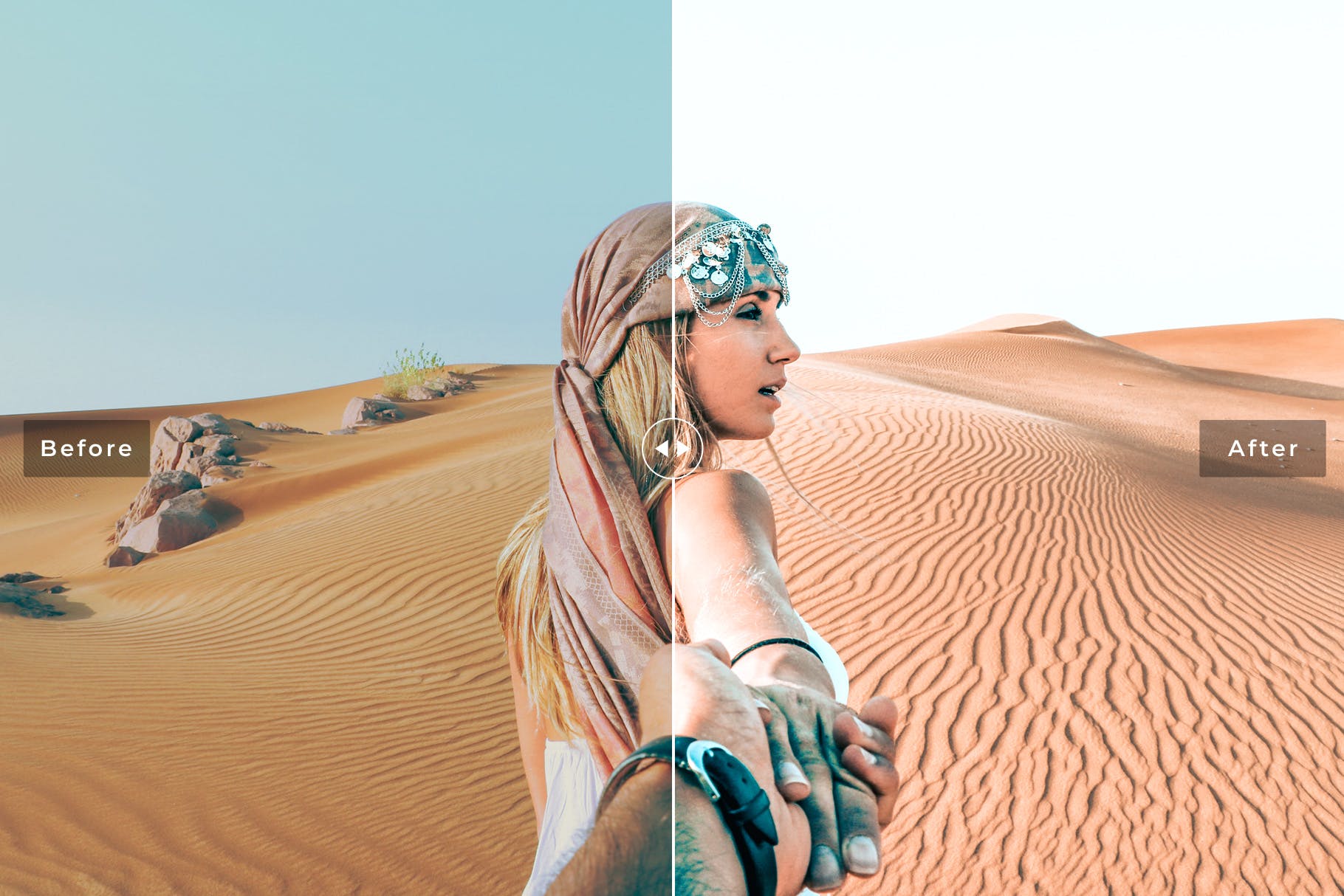 调色LR预设沙漠取景摄影后期 Sand Dunes Mobile & Desktop Lightroom Presets设计素材模板
