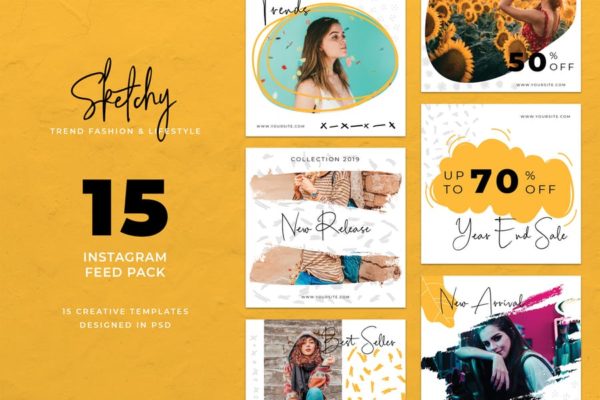 Instagram故事时装促销系列社交素材 Instagram Fashion Promo Collection