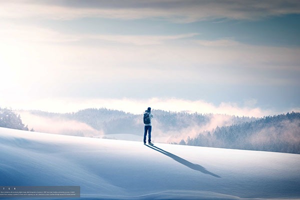 雪山美景冬季旅行图形psd素材