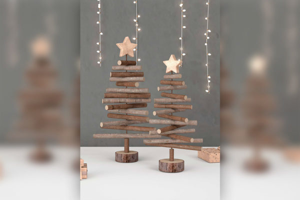圣诞树圣诞图形创意3D木条psd素材