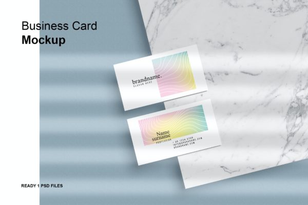 PowerPoint演示文稿模板商务简约风格 Business Card Mock-Up