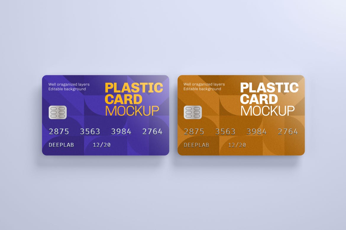 银行卡/塑料卡/信用卡设计样机集 Plastic Card Mockup Set | Credit Card设计素材模板