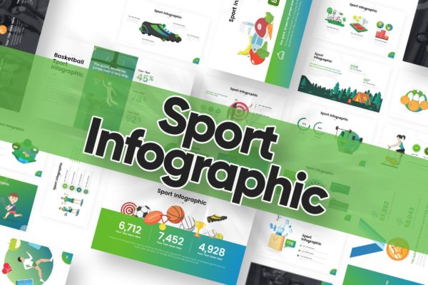 信息图表体育运动PowerPoint模板 Sport Infographic Powerpoint Template