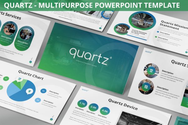 商务演讲PPT创意金融主题模板下载 Quartz – Multipurpose Powerpoint Template