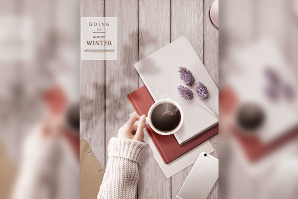 冬季主题暖心咖啡海报设计素材