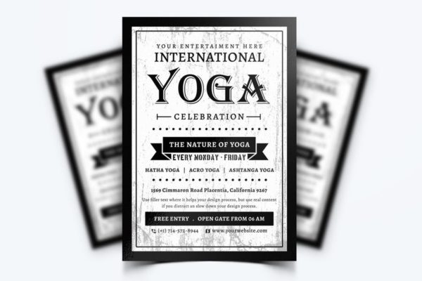 推广宣传单瑜伽培训班/海报设计模板v13 Yoga Flyer-13