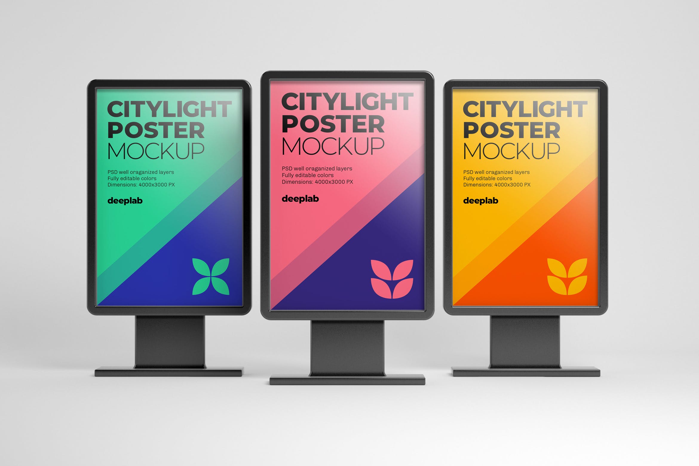 城市灯箱设计广告样机模板 Citylight Digital Poster Mockup设计素材模板