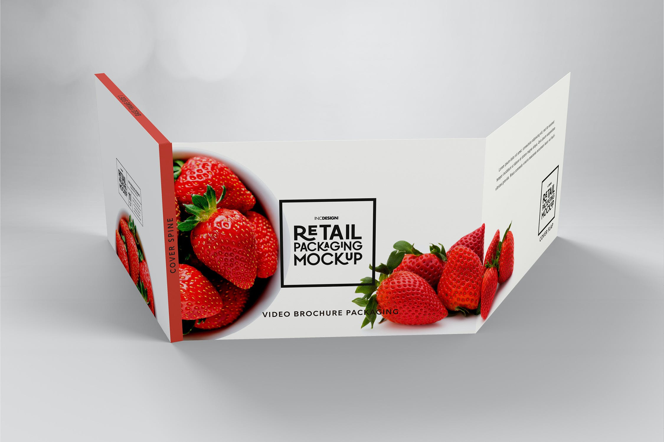 包装设计零售光盘包装手册样机 Retail Video Wrap Brochure Packaging Mockup设计素材模板