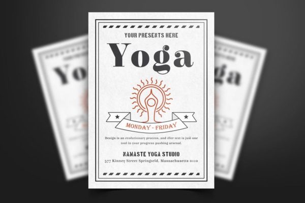 推广宣传单瑜伽培训班/海报设计模板v15 Yoga Flyer-15