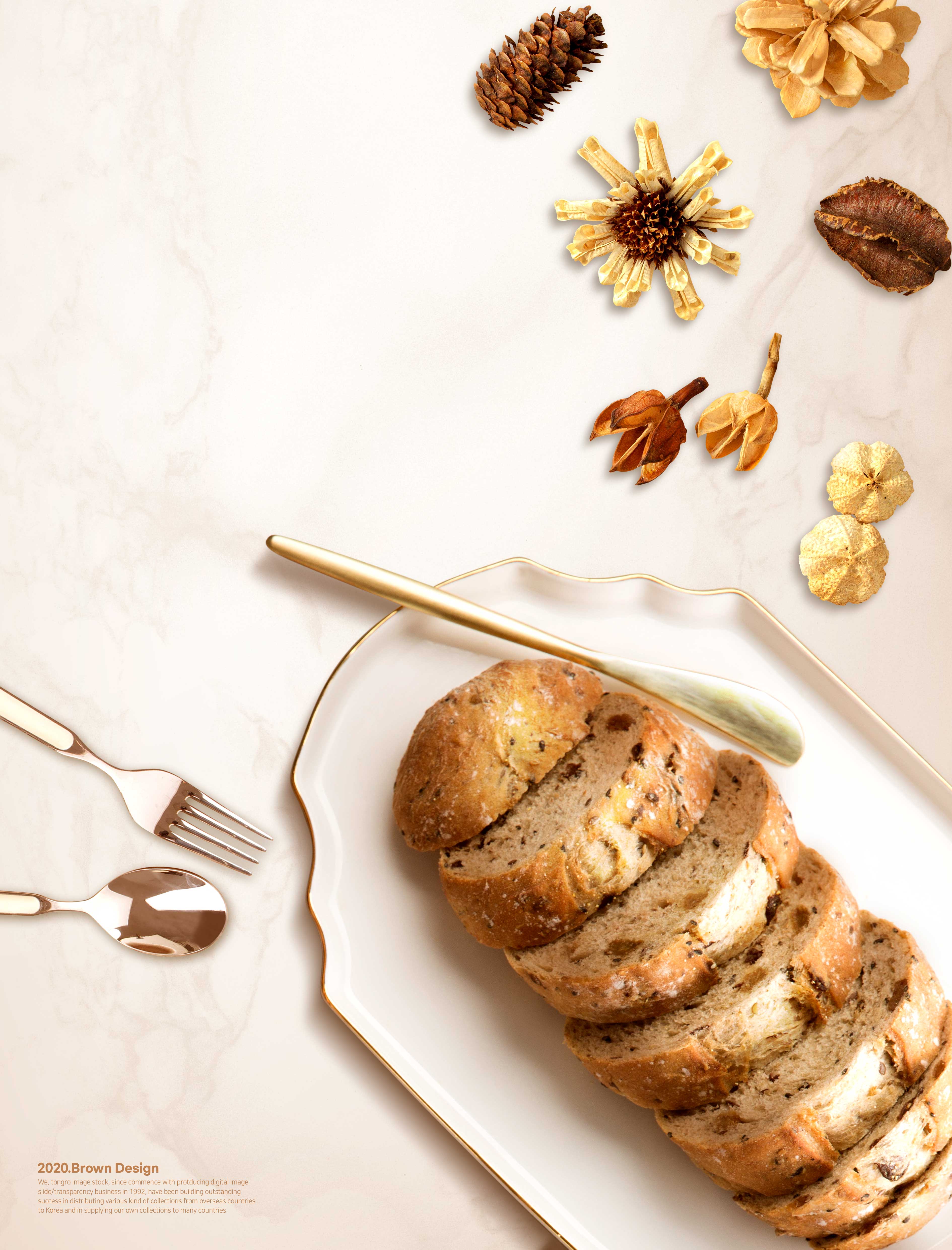 面包美食秋季元素推广海报设计韩国素材