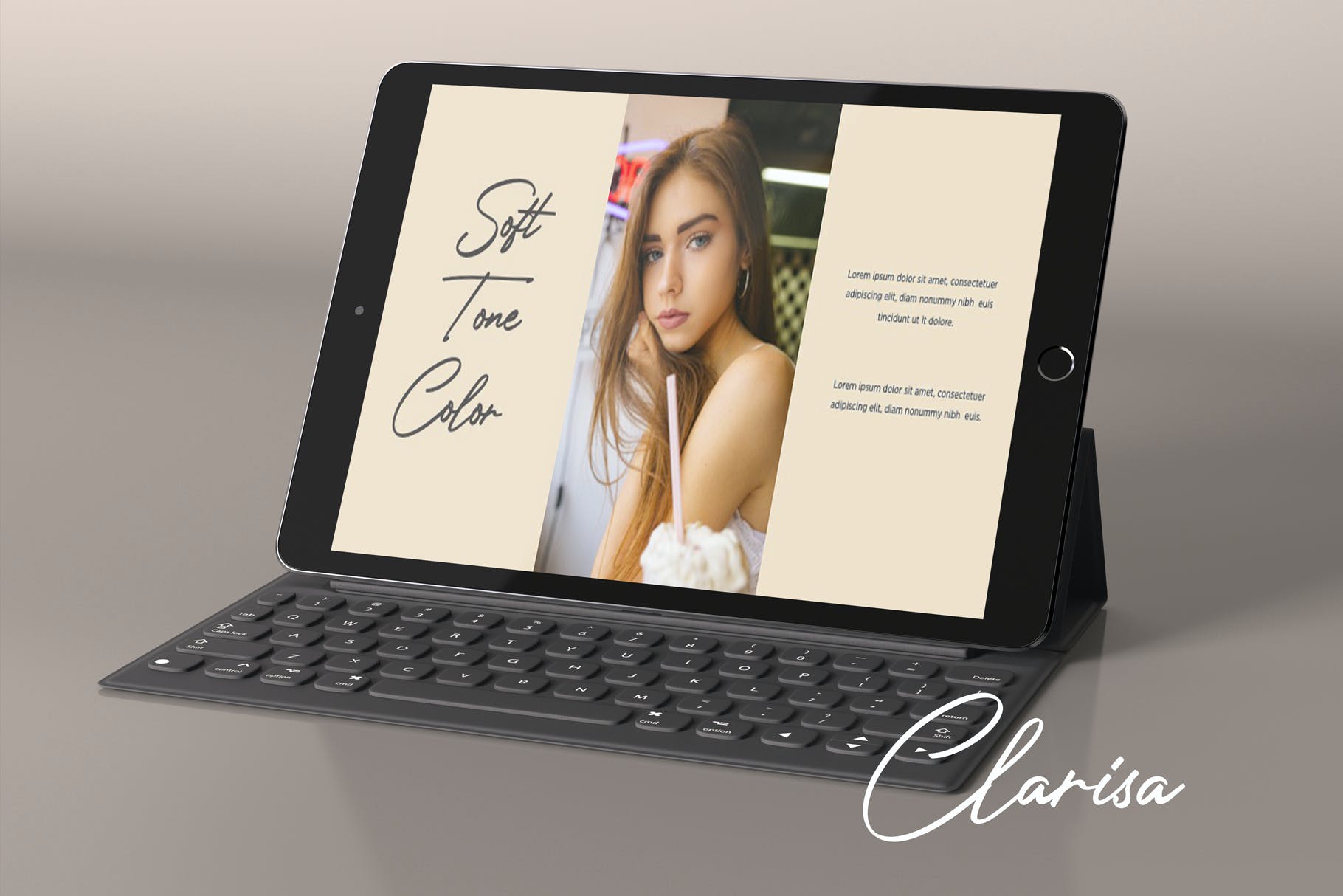 品牌宣传美容美妆PPT演示文稿 CLARISA – Powerpoint Template设计素材模板