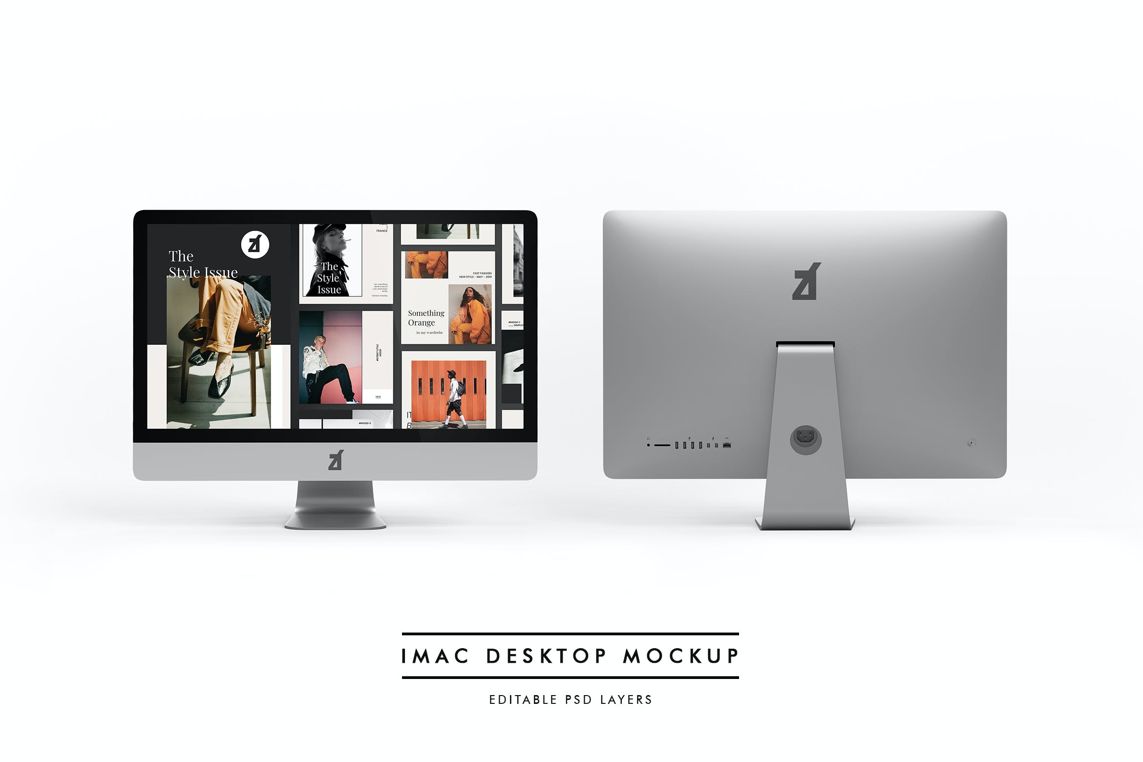网站效果图iMac电脑桌面展示样机 iMac desktop mockup and scene generator设计素材模板