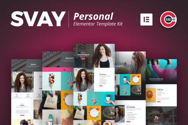 现代化元素个性创意Svay个人向WordPress模板套件 Svay – Personal Template Kit