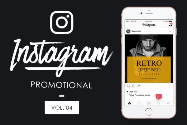 时尚现代品牌促销Instagram帖子模板V.4 10 Instagram Promotional Vol. 4