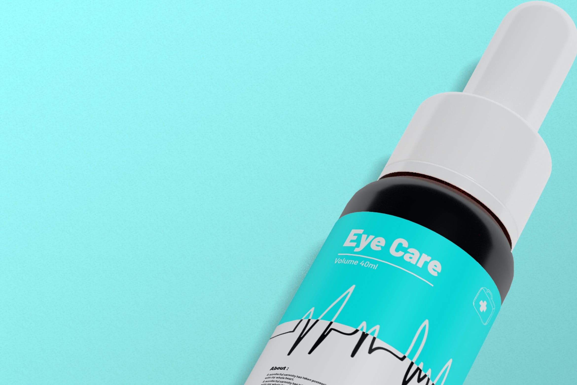 护理眼部滴瓶样机模板 Eye Care Drop Bottle Mockup Template设计素材模板