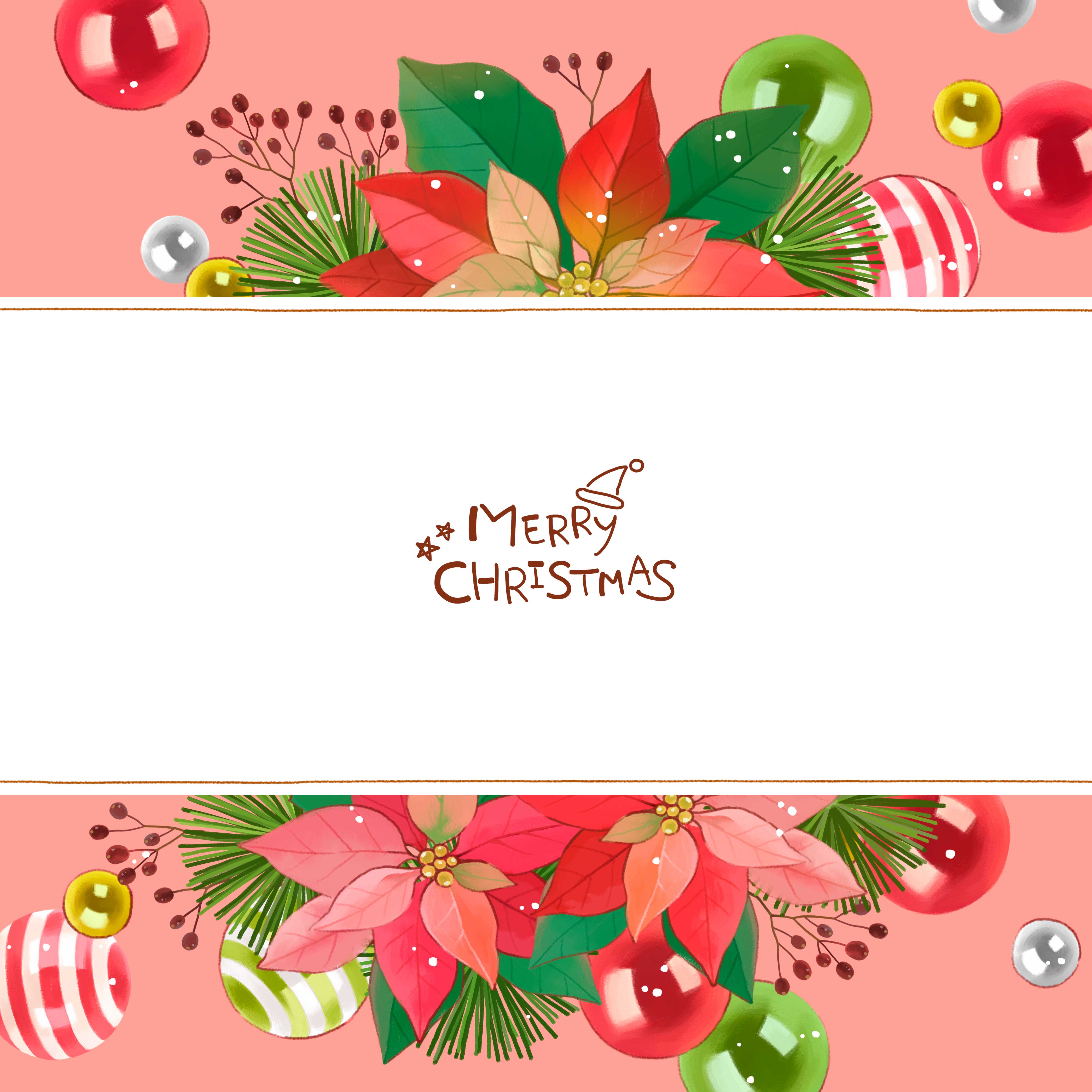 祝福贺卡圣诞装饰海报设计psd素材设计素材模板