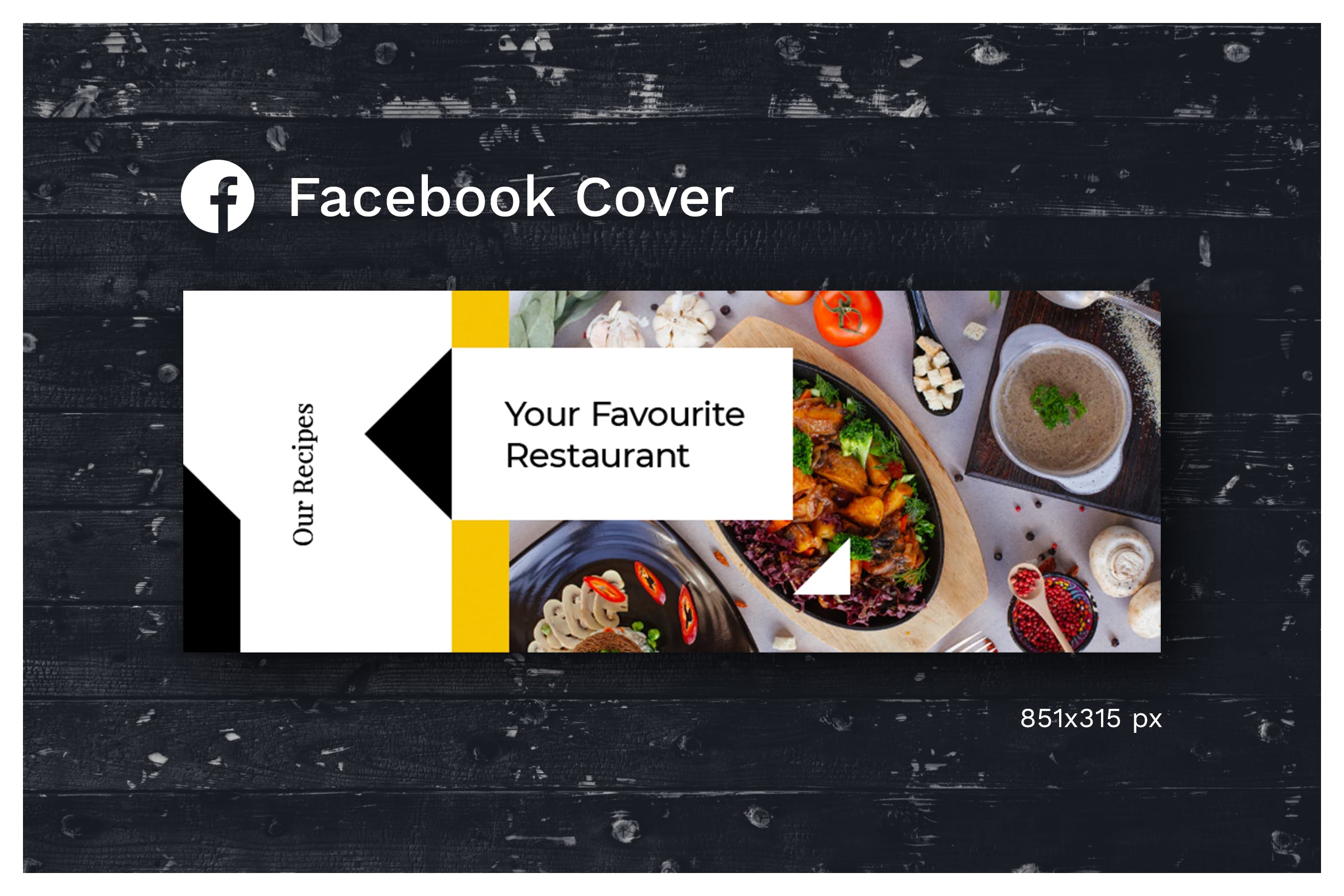 Facebook封面美食广告Banner设计模板v8 Facebook Cover (Vol.8)设计素材模板