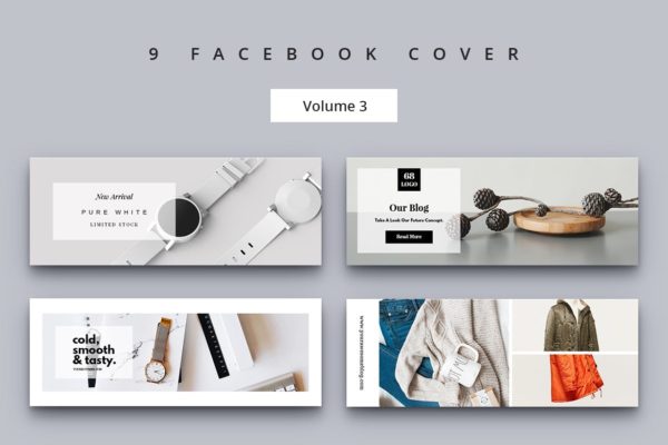 Facebook脸书网产品广告封面Banner设计模板Vol.3 Facebook Cover Vol. 3