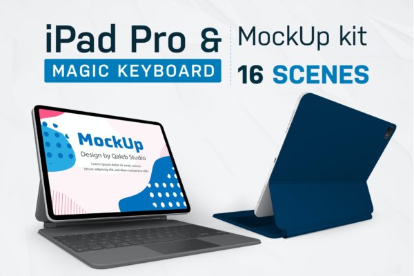 Magic Keyboard苹果键盘&iPad Pro平板电脑样机套件 iPad Pro and Magic Keyboard Kit
