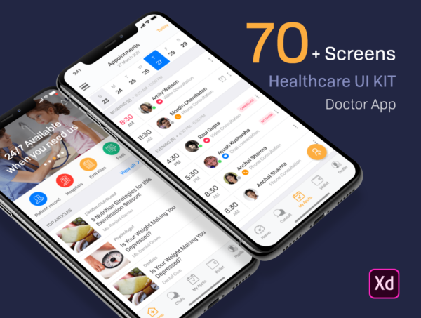 医生健康医疗移动应用iOS UI套件