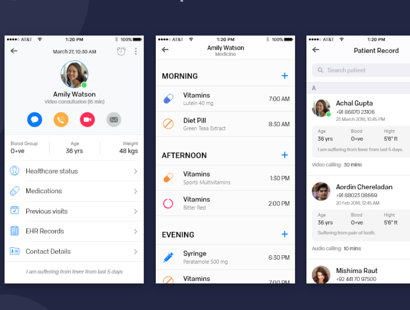 医生健康医疗移动应用iOS UI套件设计素材模板